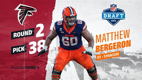 Falcons trade up in 2nd round to draft Syracuse OL Bergeron